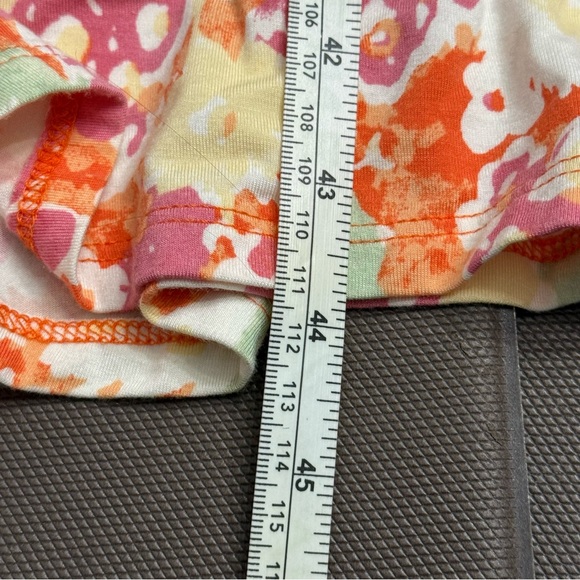 L.L. Bean Summer Knit Dress Sleeveless Floral Jersey Stretchy Empire Pastel XL - Picture 5 of 8